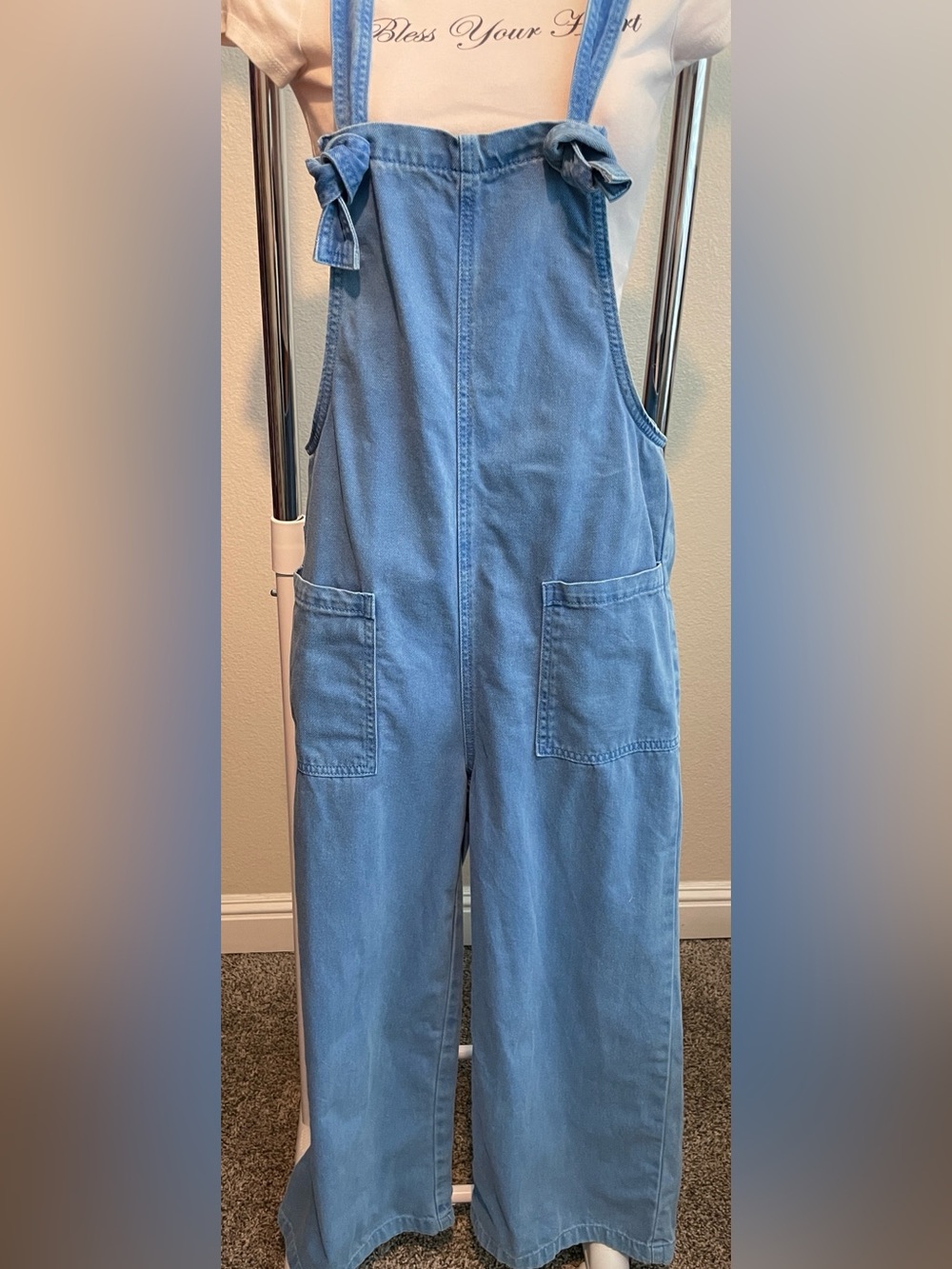 NWOT- Light Blue Denim Overalls - Casual Bib Jumpsuit